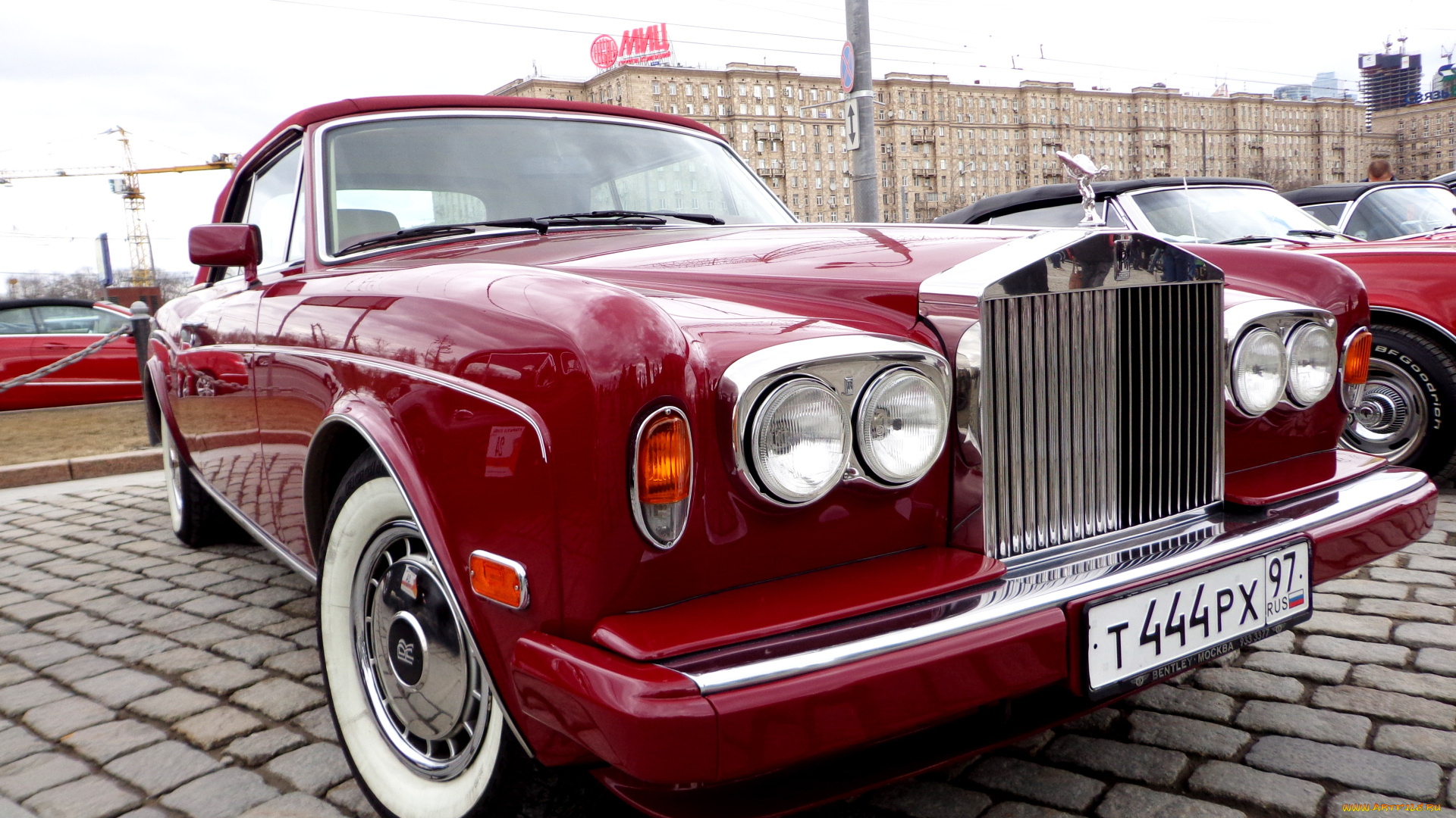 автомобили, выставки, и, уличные, фото, rolls-royce, красный