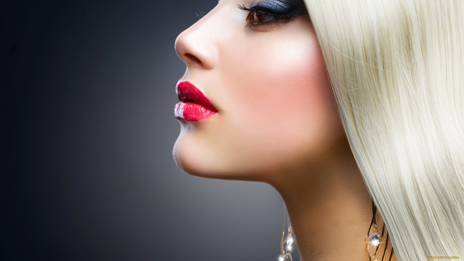 девушки, -unsort, , лица, , портреты, блондинка, взгляд, губы, помада