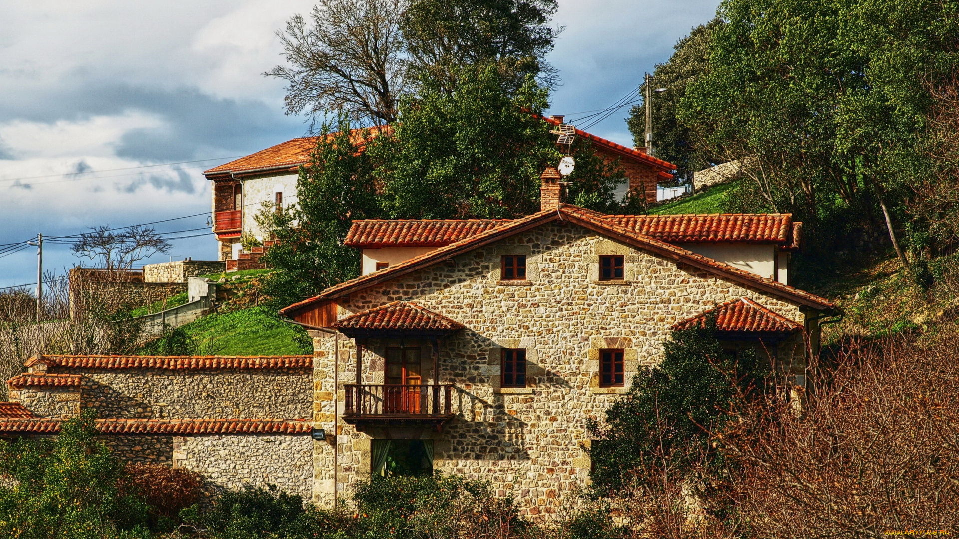 испания, , , кантабрия, города, -, здания, , дома, испания, кантабрия, дома, ландшафт