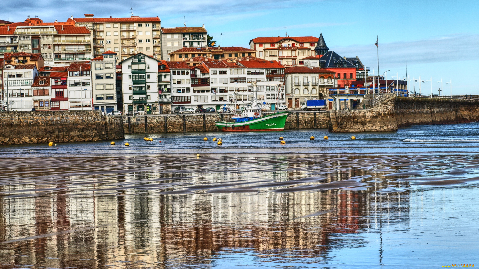 markina-ondarroa, испания, города, -, улицы, , площади, , набережные, испания, залив, бискайский, дома, яхты