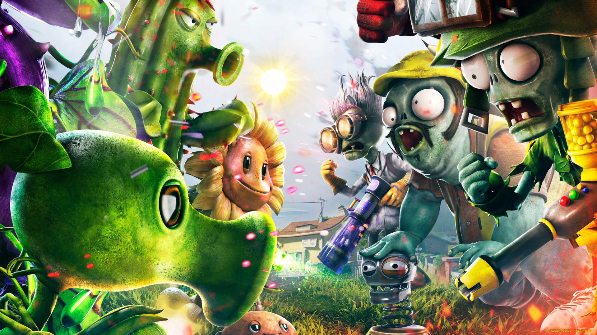 plants, vs, , zombies, , garden, warfare, видео, игры, цветок, очки