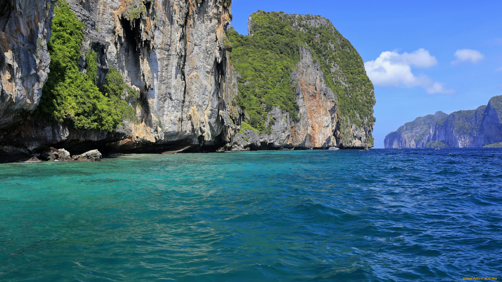 природа, пейзажи, море, пейзаж, скалы, кусты