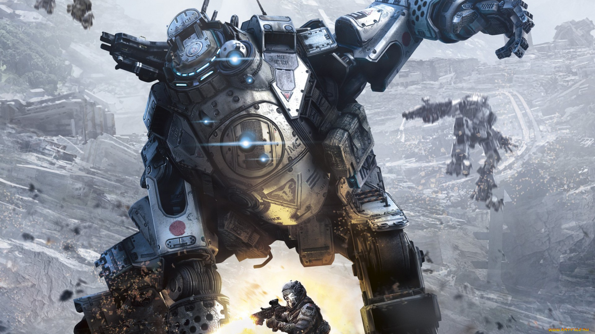 titanfall, видео, игры, робот