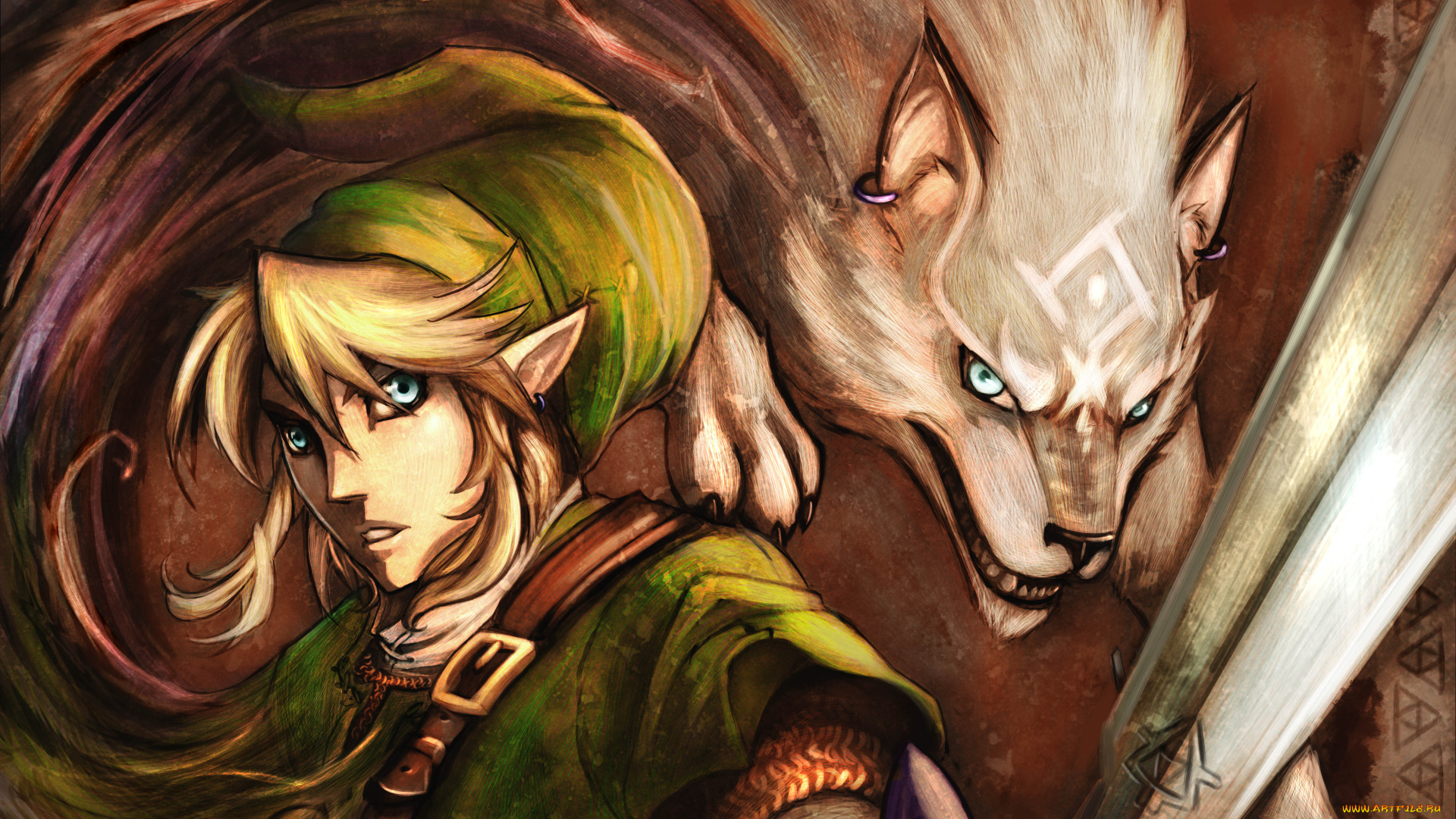 видео, игры, the, legend, of, zelda, уши, волк, меч, серьга, волосы, link, ремень, the, legend, of, zelda, эльф