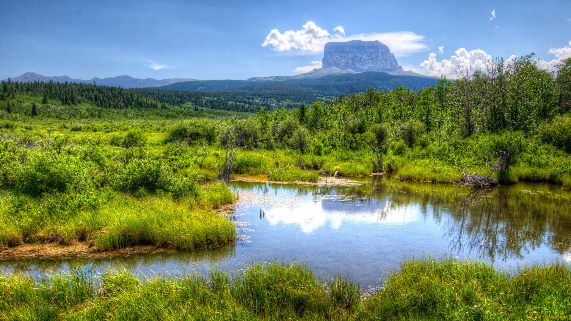 waterton, lakes, national, park, природа, реки, озера, waterton, трава, озеро, парк, park, lakes