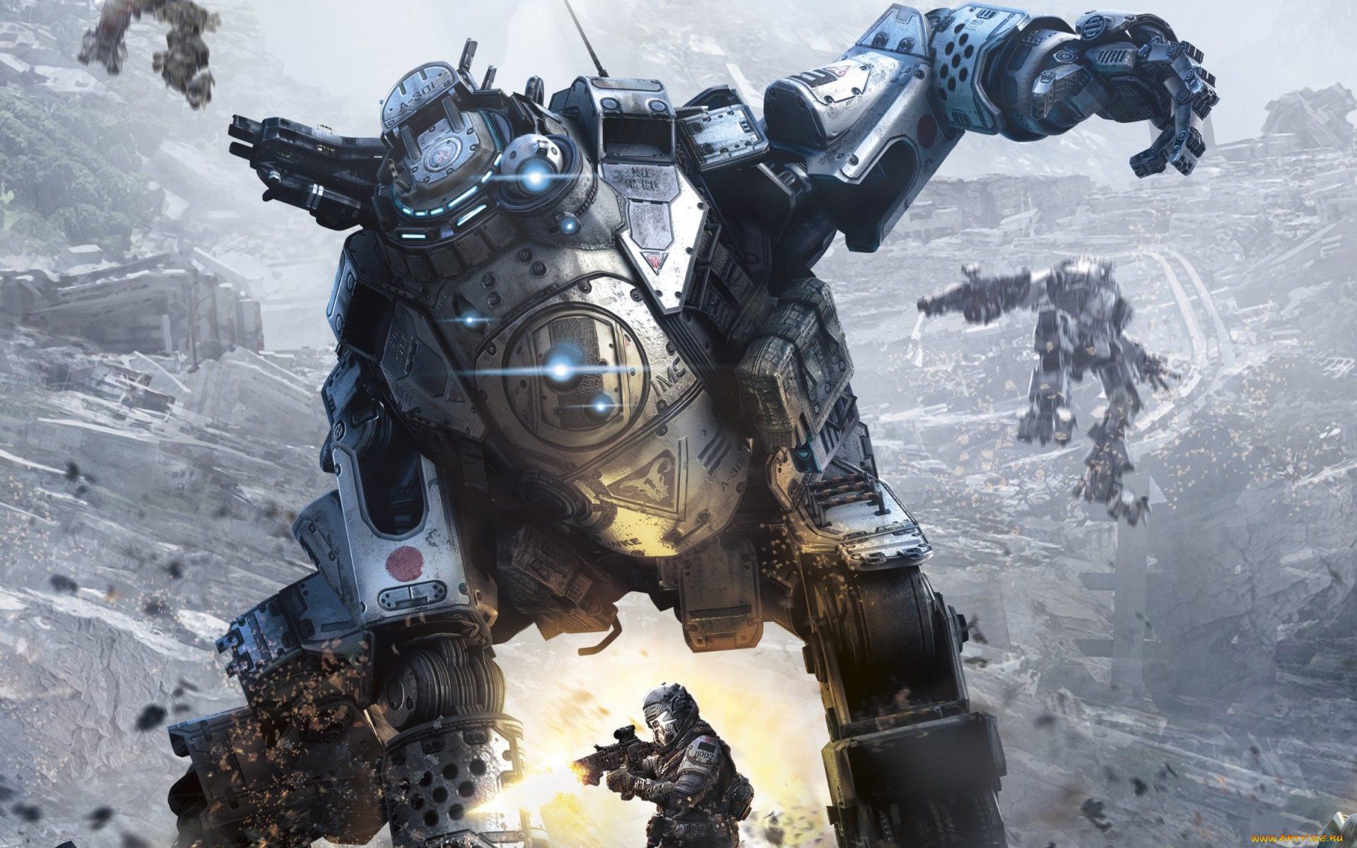 titanfall, видео, игры, робот
