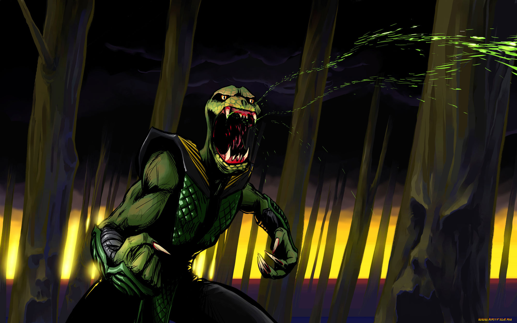 mortal, kombat, видео, игры, mortal, kombat, deadly, alliance, mortal, kombat, reptile, рептилия