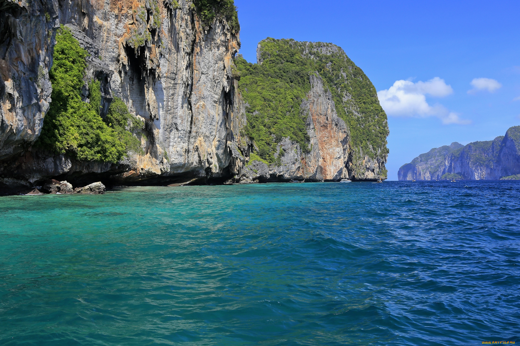 природа, пейзажи, море, пейзаж, скалы, кусты