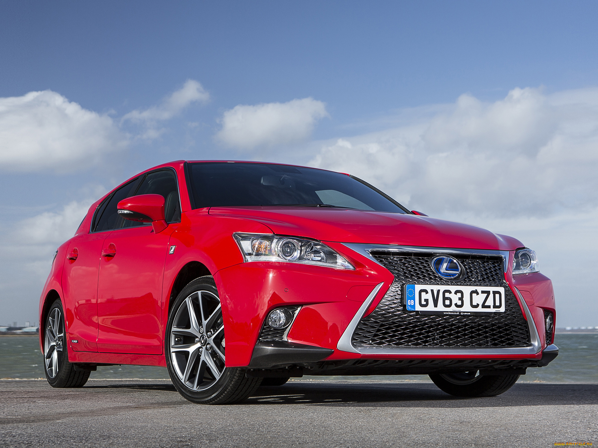 автомобили, lexus, ct, 200h, f-sport, uk-spec, 2014, красный