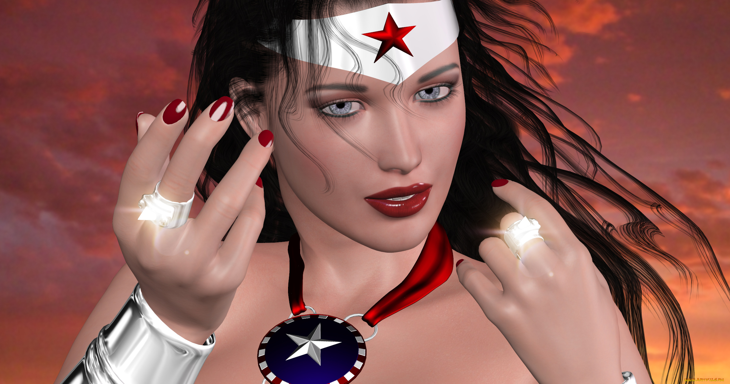 3д, графика, fantasy, , фантазия, супермен, лицо, взгляд