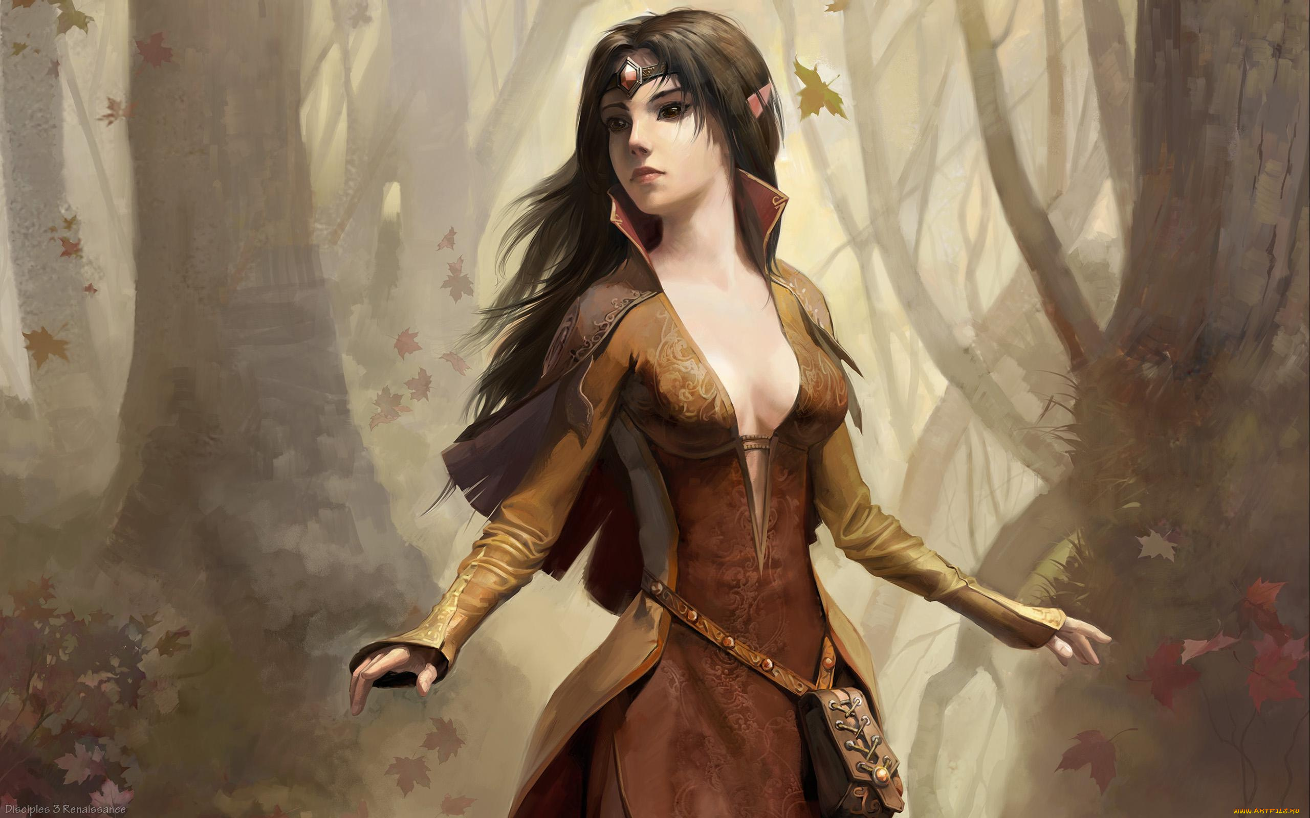 видео, игры, outlast, листья, лес, арт, девушка, игра