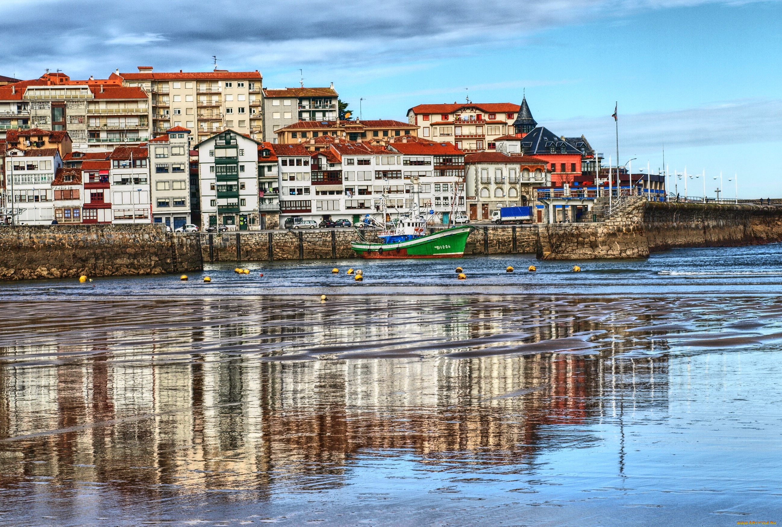 markina-ondarroa, испания, города, -, улицы, , площади, , набережные, испания, залив, бискайский, дома, яхты