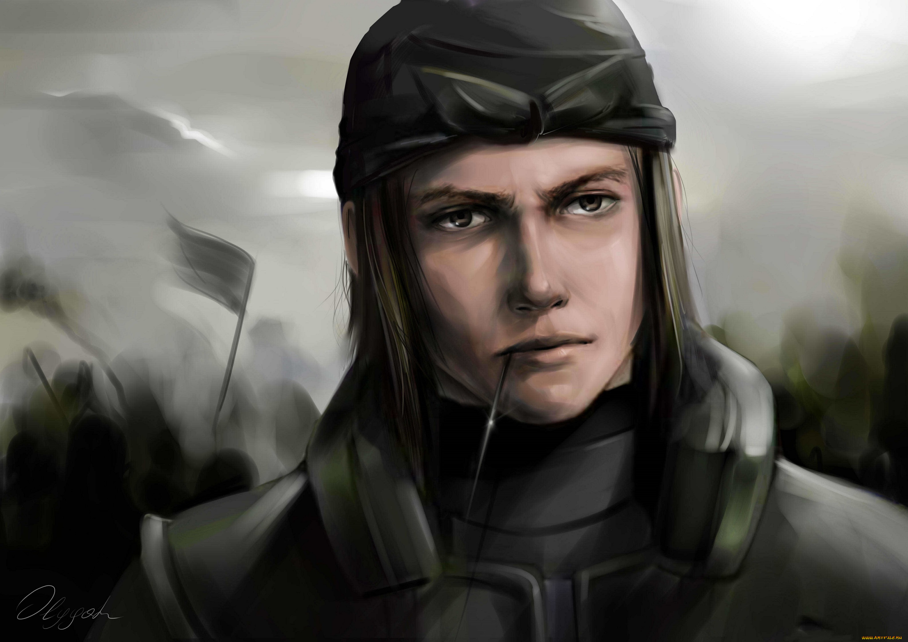 аниме, naruto, сенбон, портрет, рисованный, бандана, парень, арт, генма, наруто