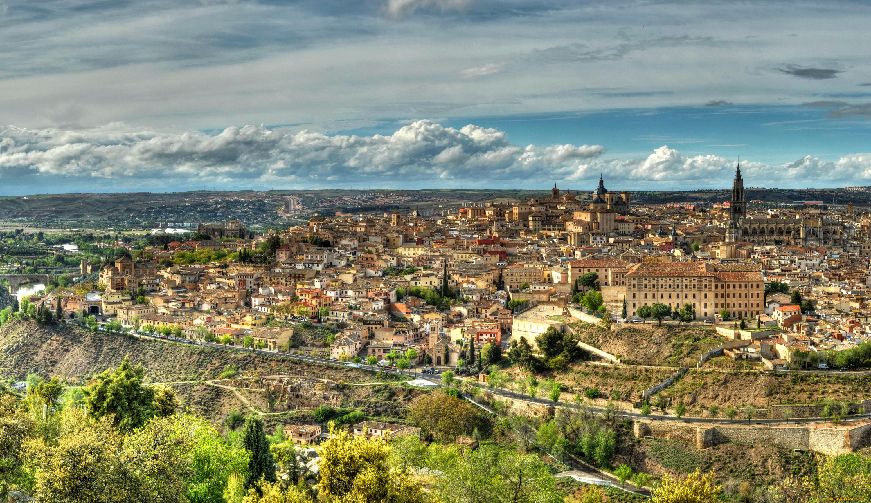 испания, , toledo, города, толедо, , испания, toledo, дома, панорама