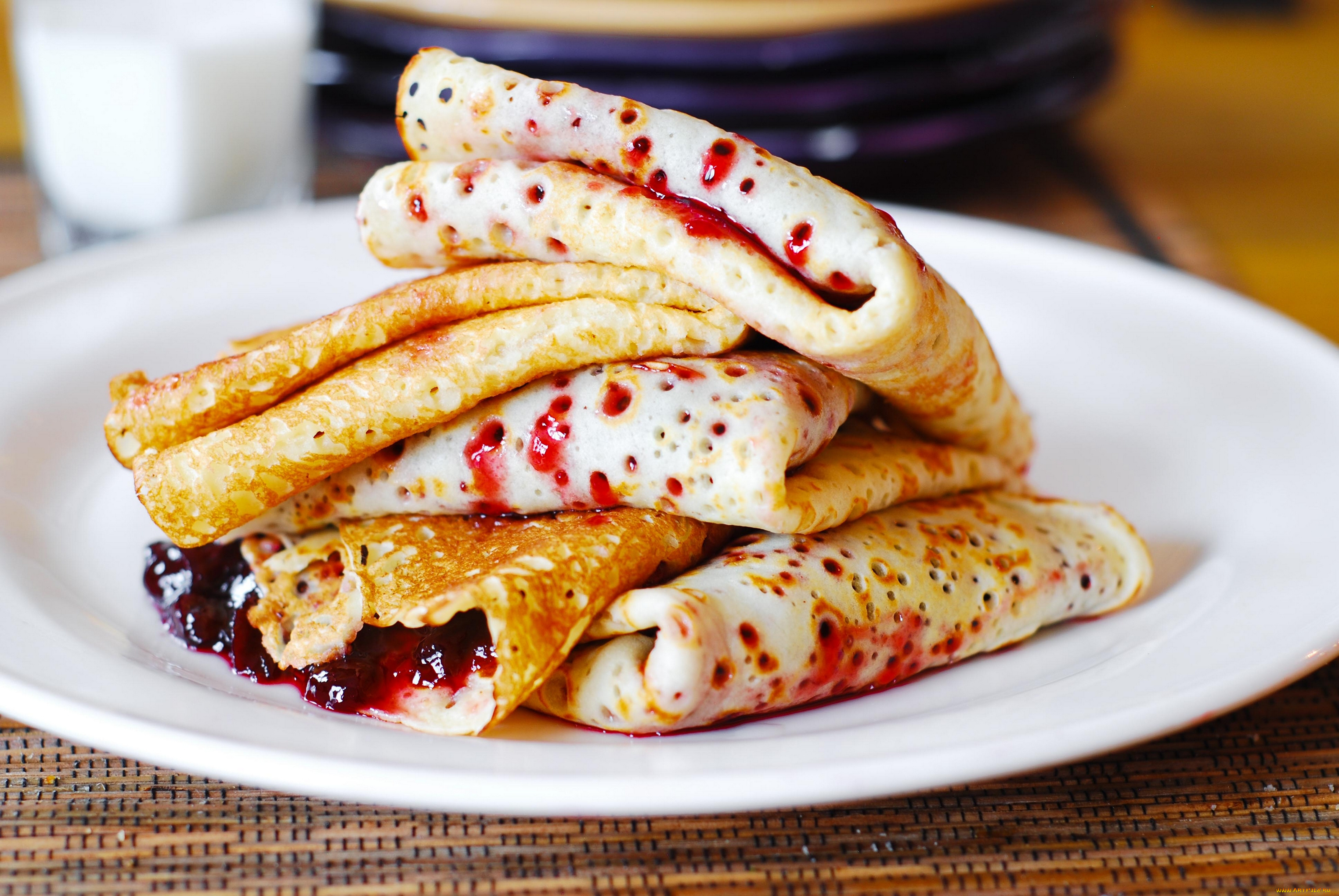 еда, блины, , оладьи, варенье