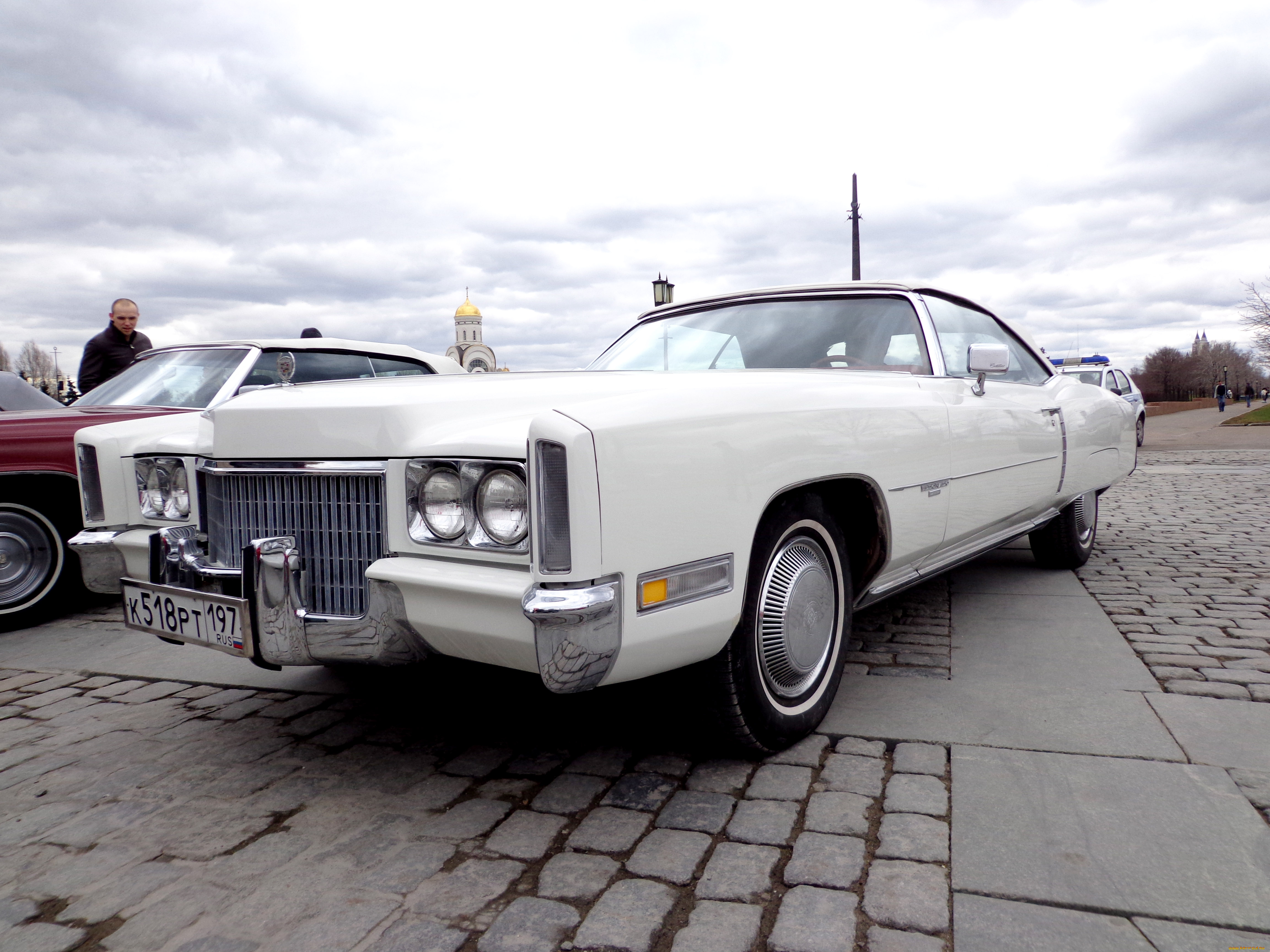 автомобили, выставки, и, уличные, фото, белый, cadillac