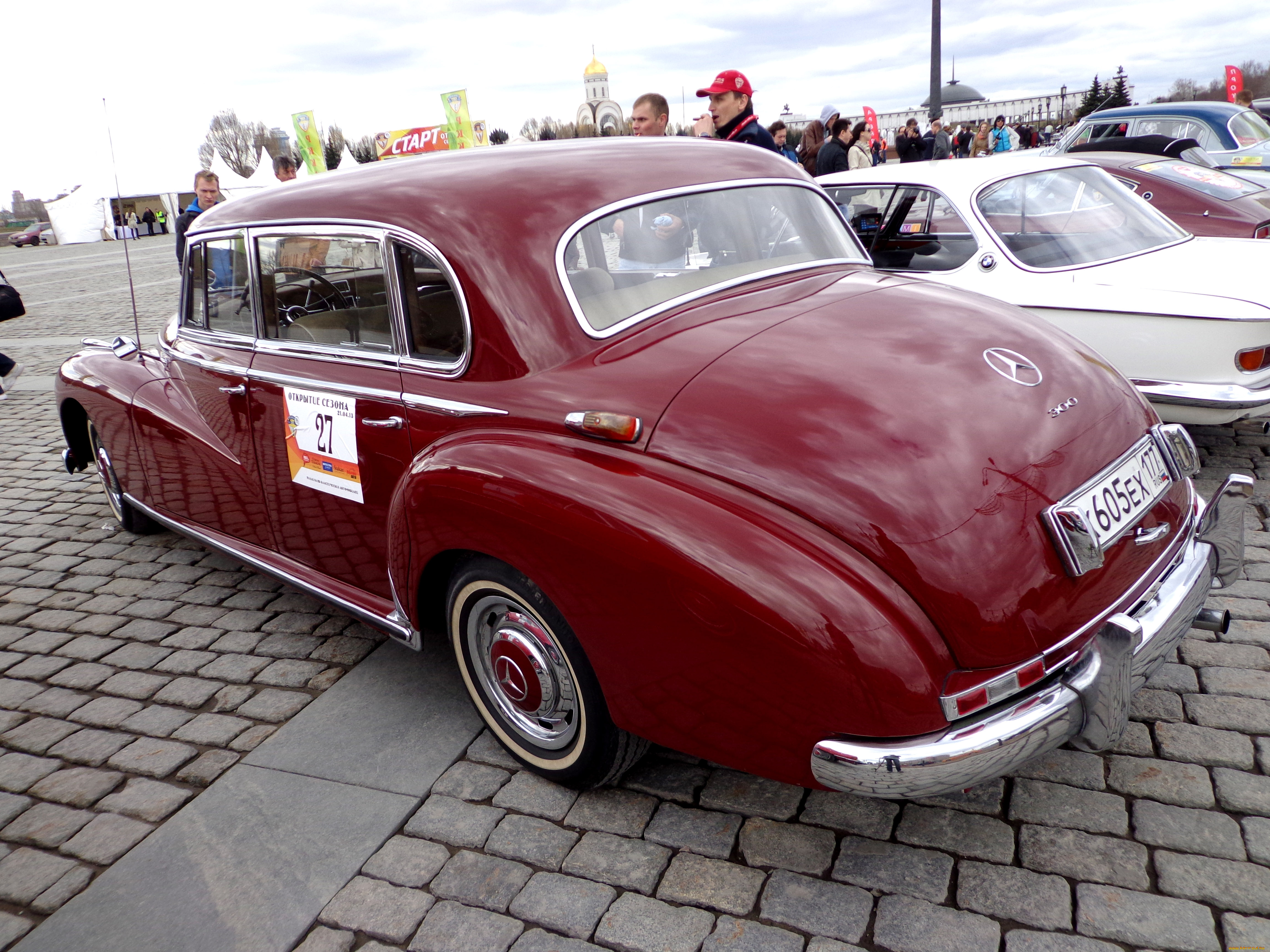 автомобили, выставки, и, уличные, фото, mercedes-benz, красный