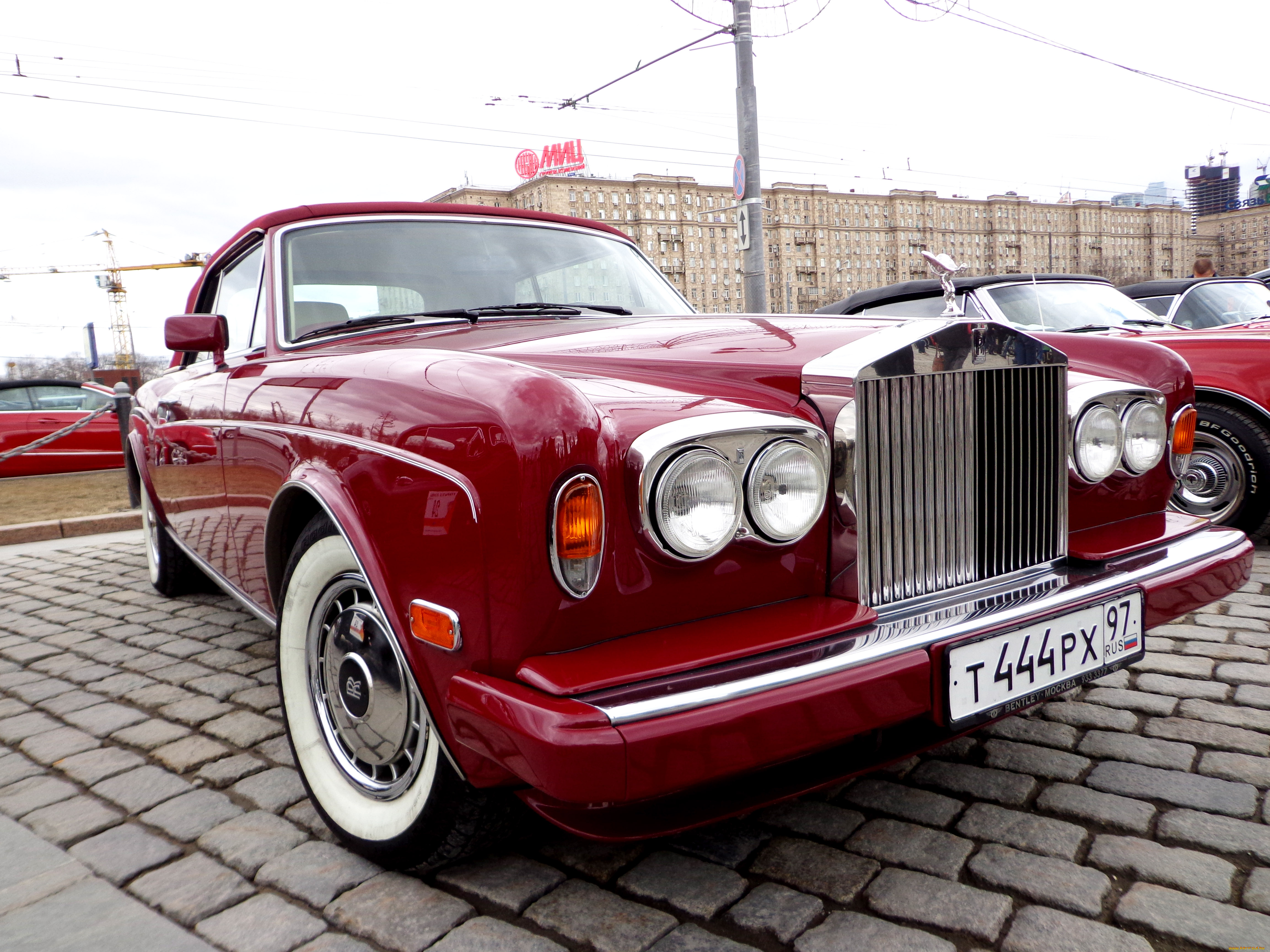 автомобили, выставки, и, уличные, фото, rolls-royce, красный