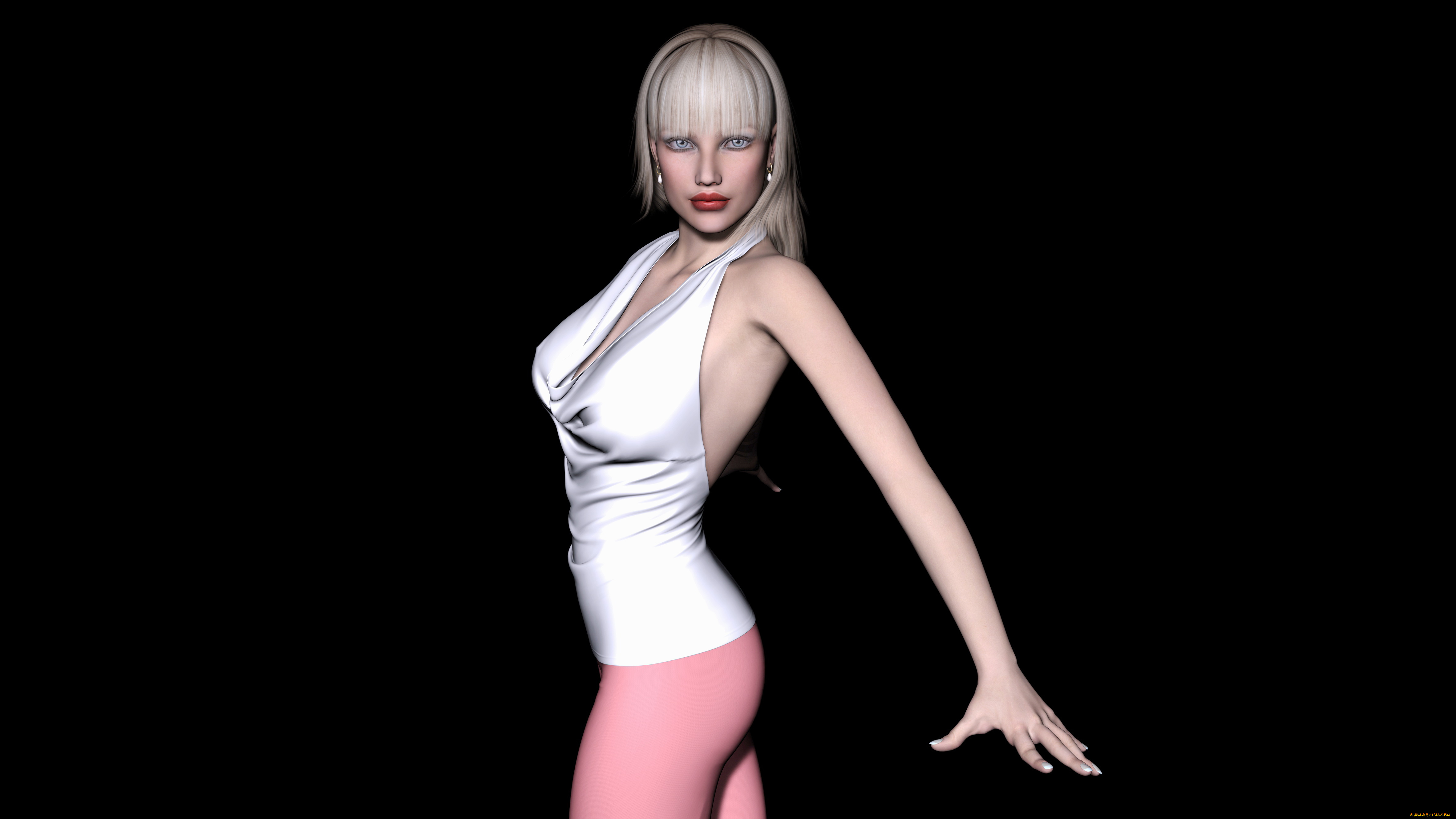 3д, графика, people, , люди, девушка, взгляд, блондинка