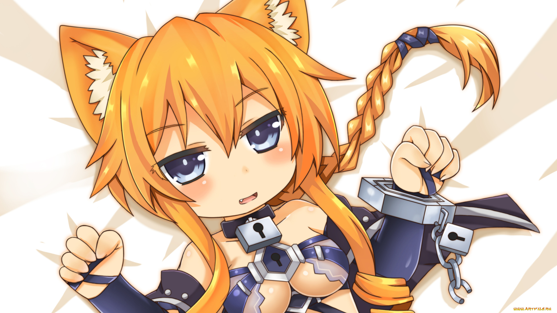 аниме, date, a, live, рыжая, девочка, цепи, взгляд