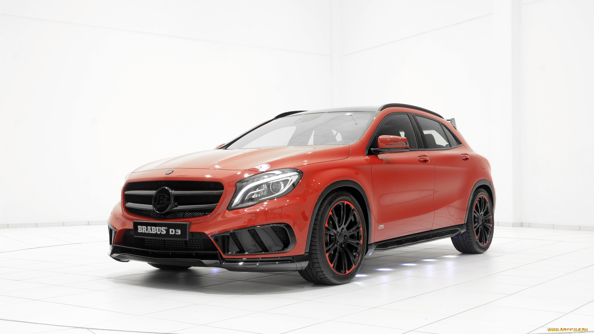 автомобили, brabus, d3, gla-klasse, mercedes-benz, красный, 2015г, x156
