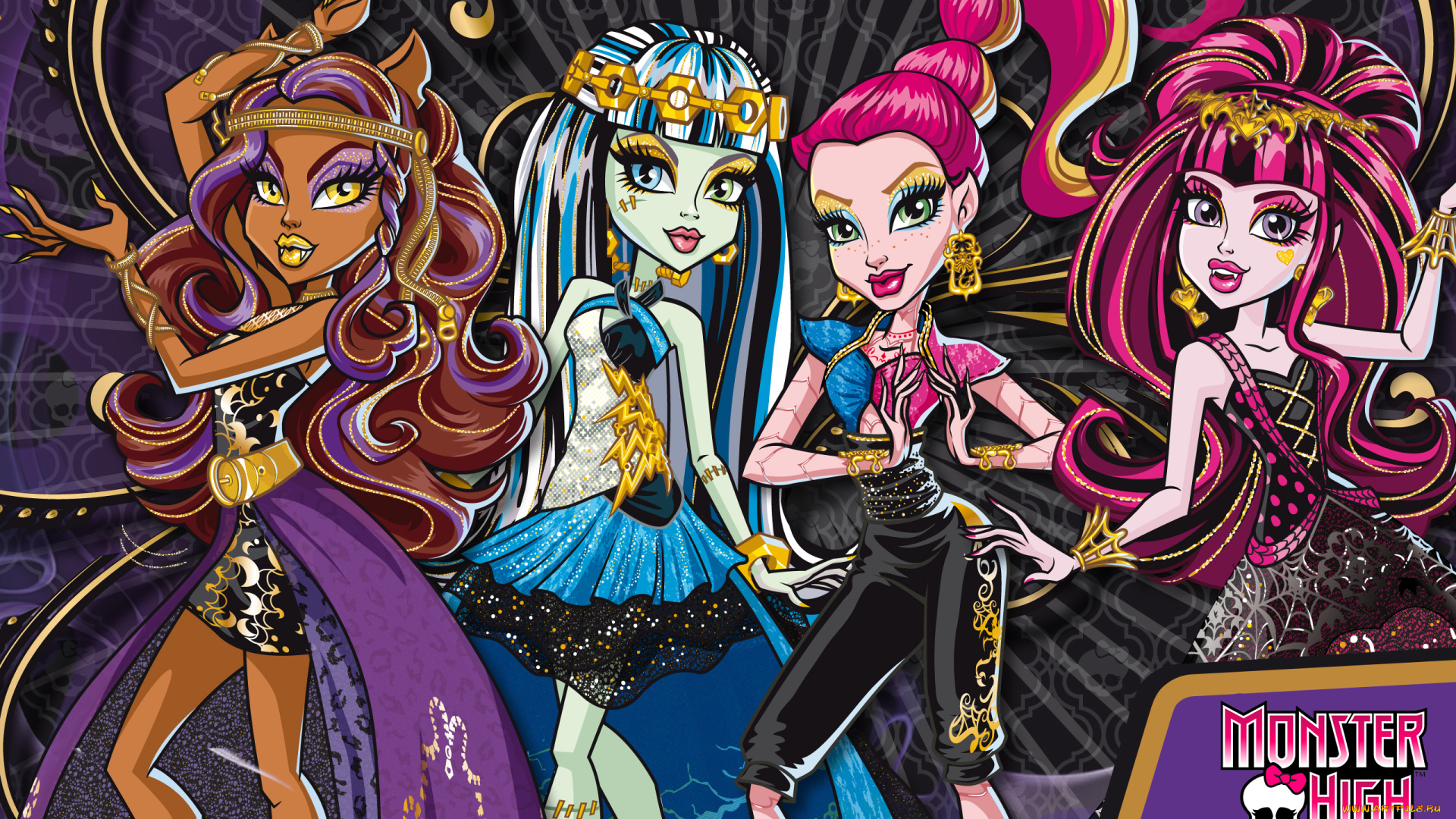 monster, high, мультфильмы, -, monster, high, персонажи, монстры, девушки, monster, high
