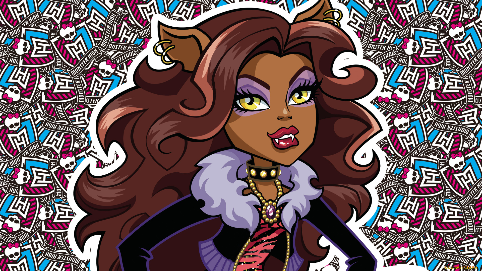 monster, high, мультфильмы, -, monster, high, волосы, взгляд, оборотень, monster, high, девушка, школа, монстр, хай