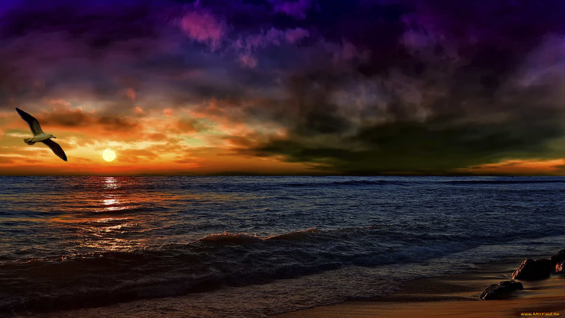 природа, восходы, закаты, море