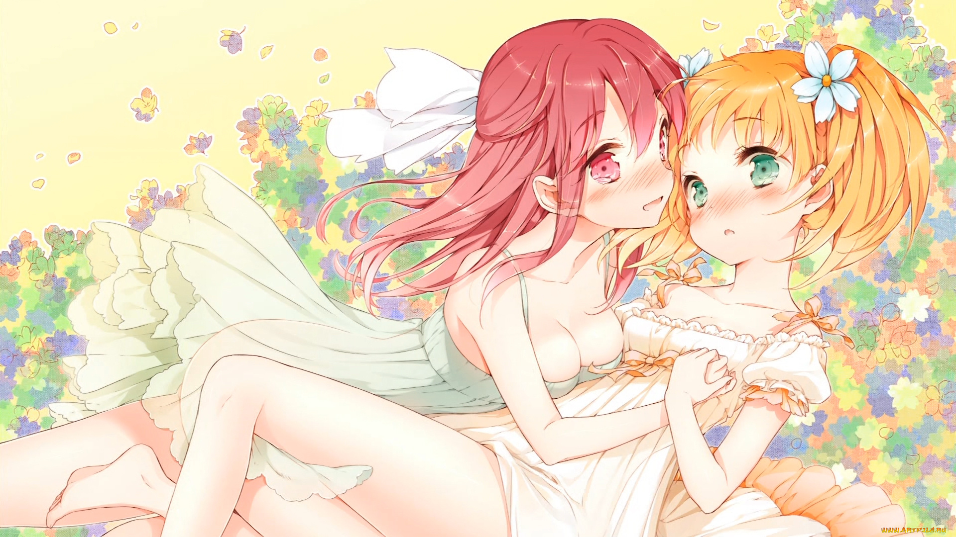 sakura, trick, аниме, unknown, , другое, смущение, арт, девушки, takayama, haruka, sonoda, yuu, sakura, trick