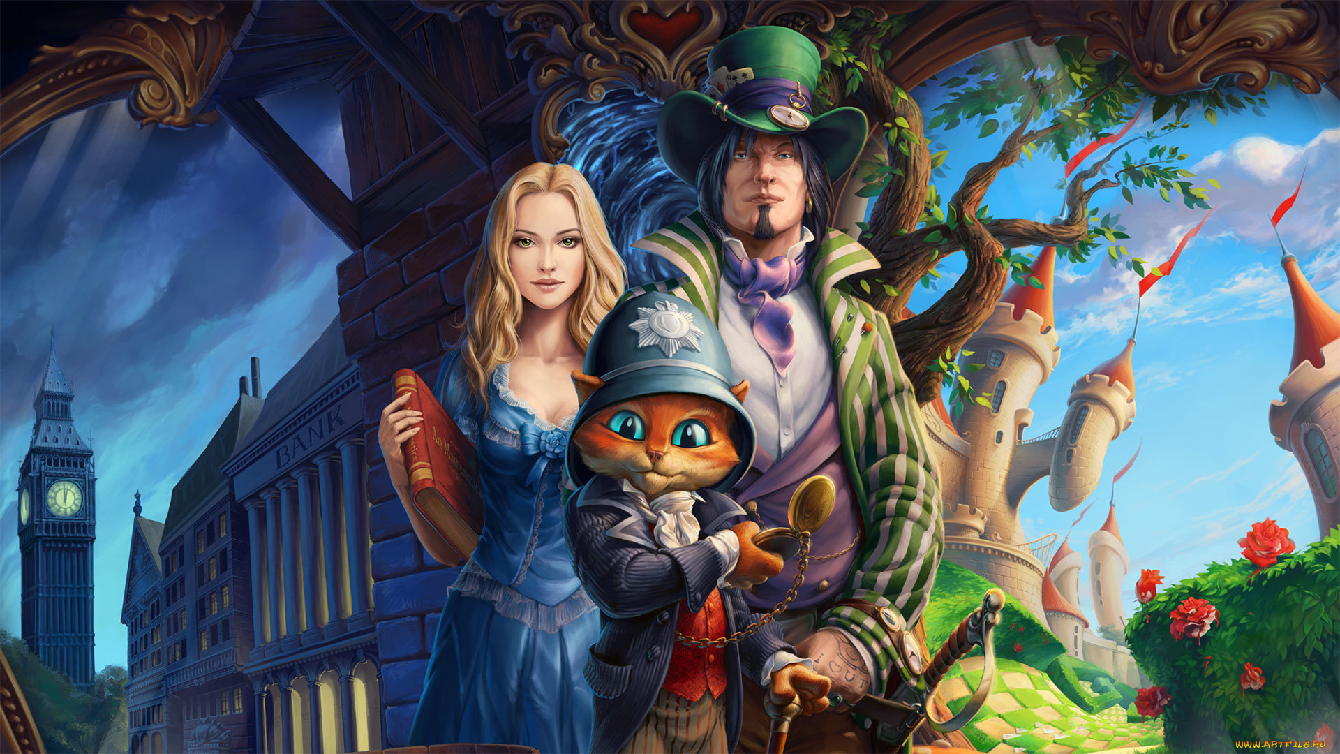 видео, игры, -, mirrors, of, albion, , зеркала, альбиона, сказка, арт, игра, mirrors, of, albion, зеркала, альбиона, кот, герои