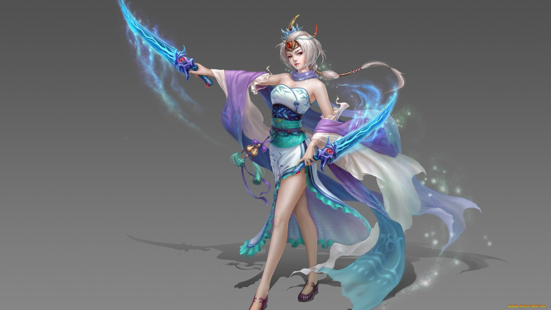 видео, игры, ~~~другое~~~, арт, навык, меч, персонаж, игра, аниме, девушка, воин