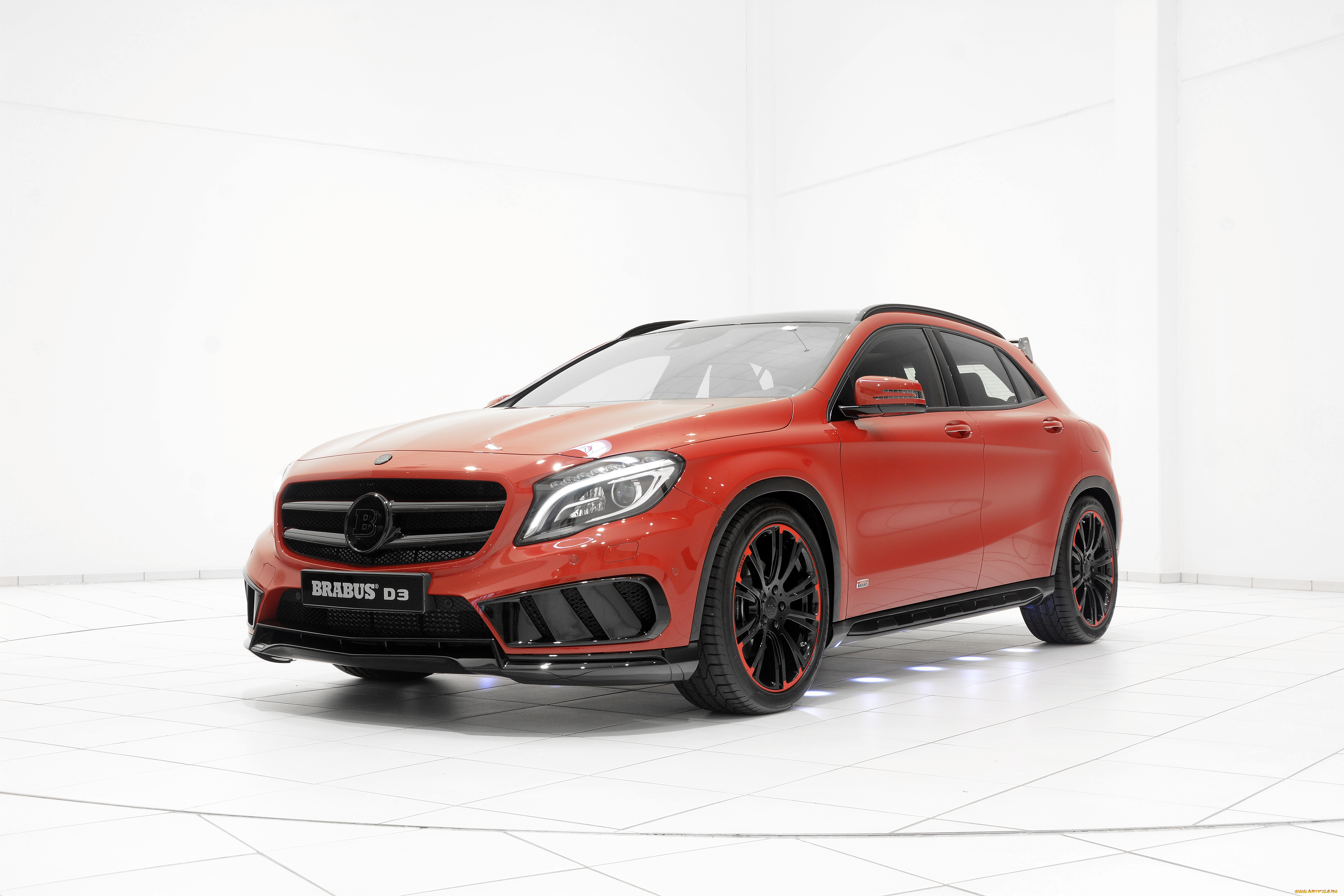 автомобили, brabus, d3, gla-klasse, mercedes-benz, красный, 2015г, x156