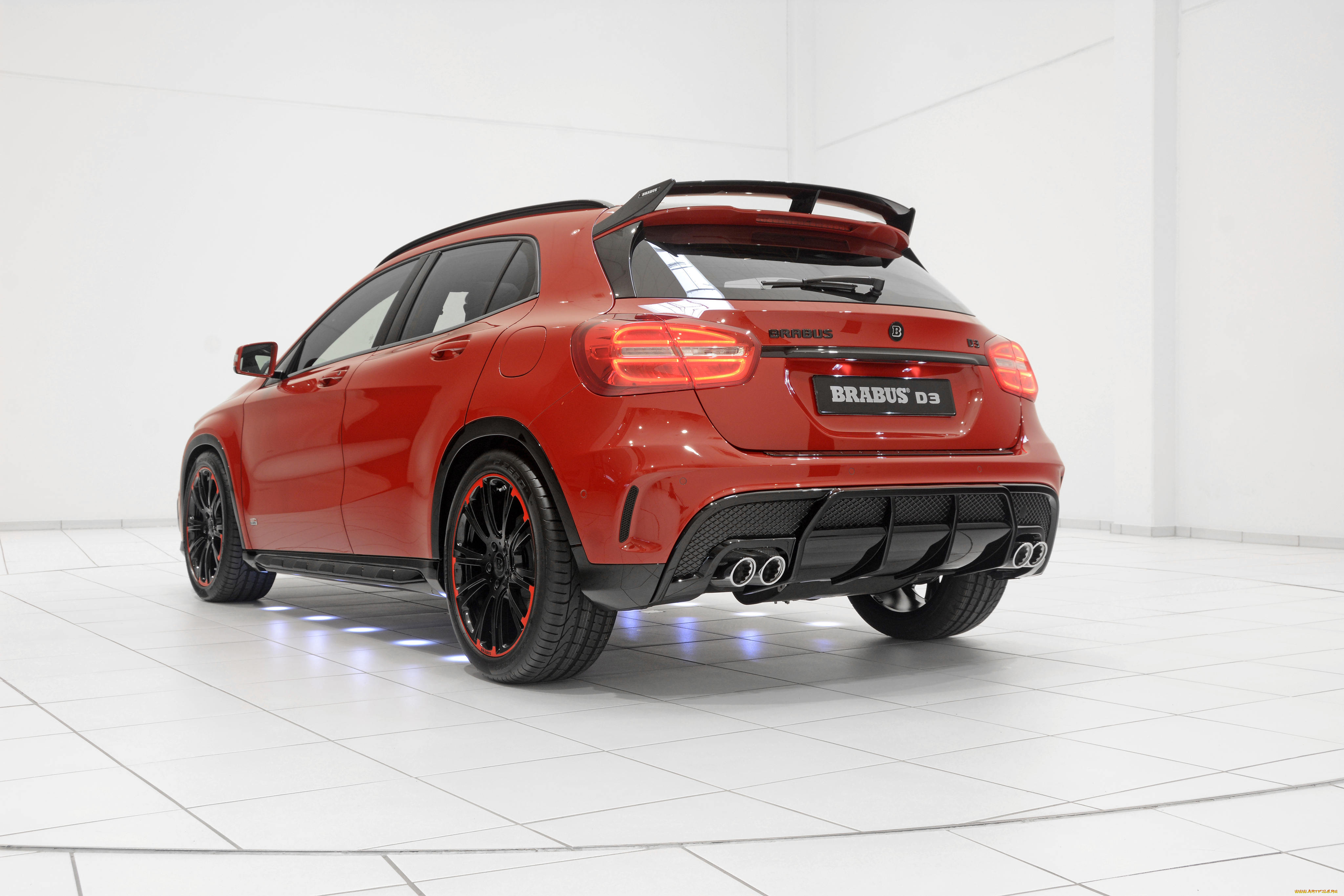 автомобили, brabus, gla-klasse, mercedes-benz, красный, 2015г, x156, d3