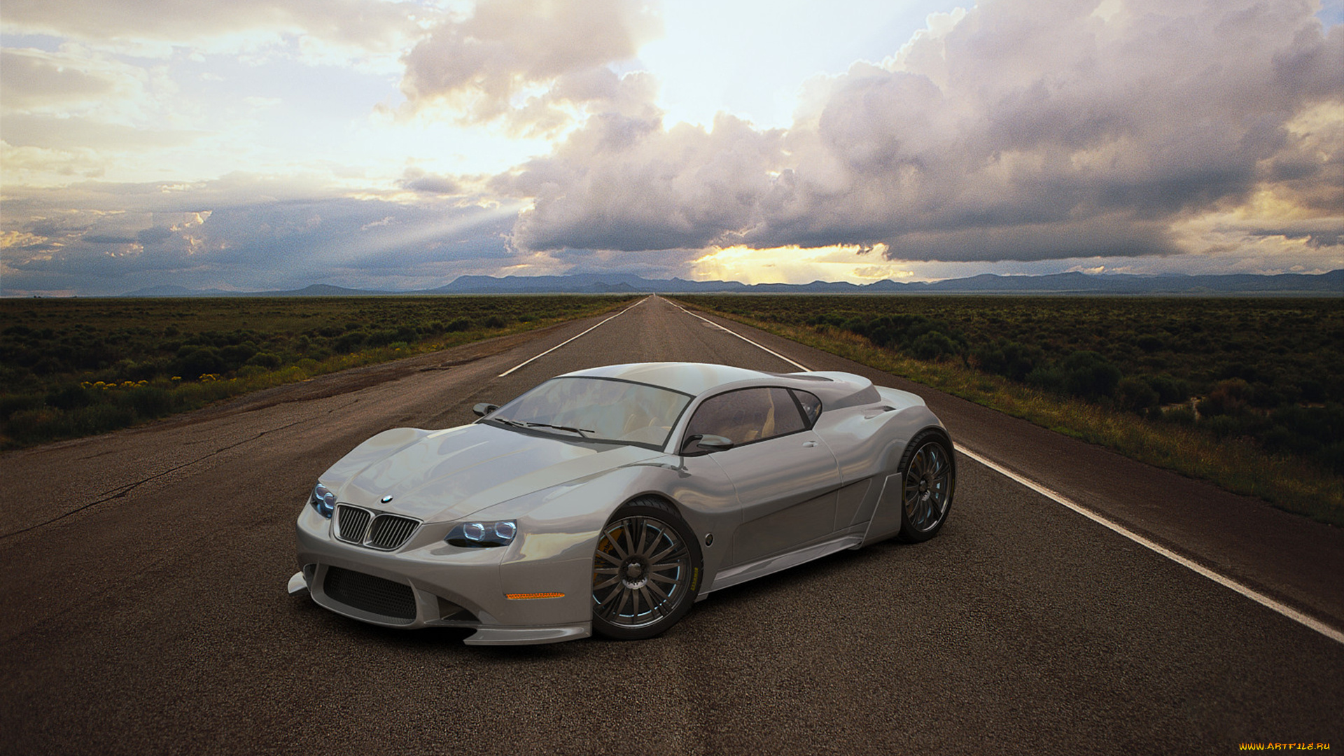 bmw, subsido, concept, автомобили, 3д, bmw, subsido, concept, природа, дорога, car