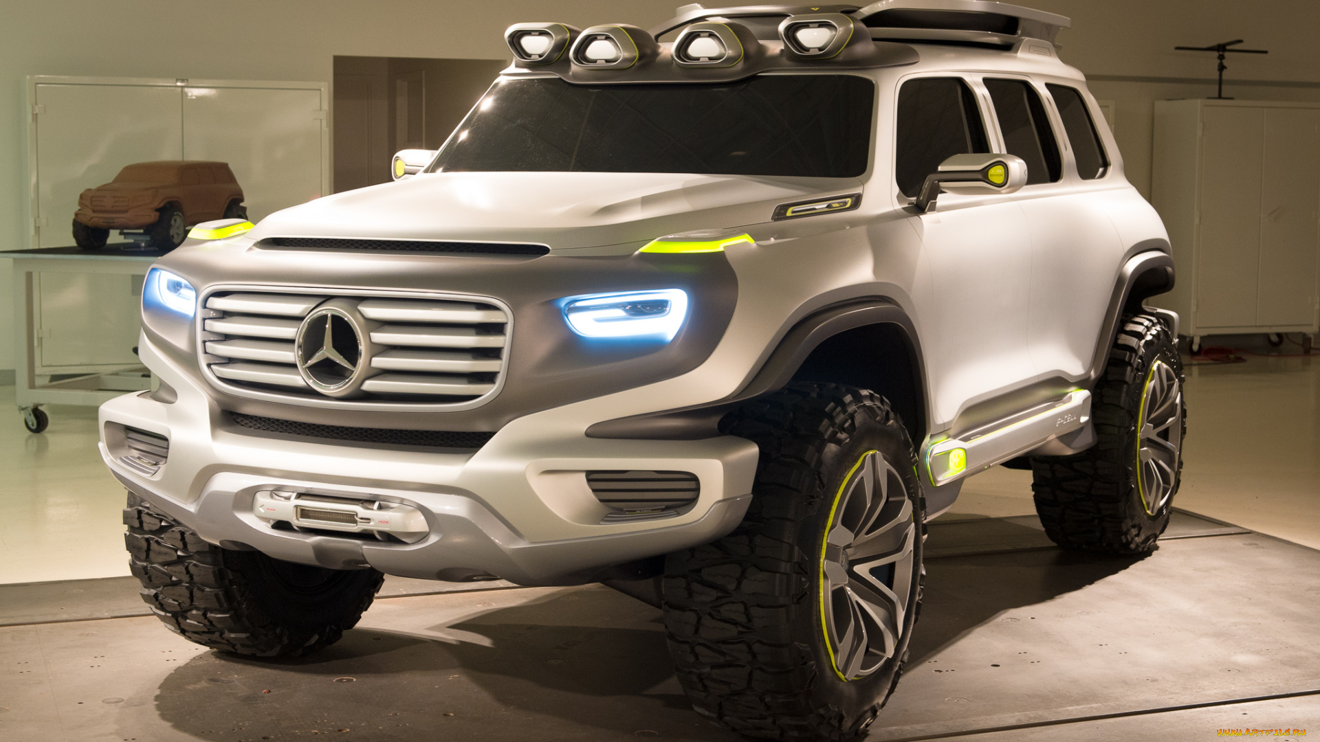mercedes-benz, ener-g-force, concept, автомобили, выставки, и, уличные, фото, выставка, автосалон, серебристый, внедорожник, джип, concept, ener-g-force, mercedes-benz