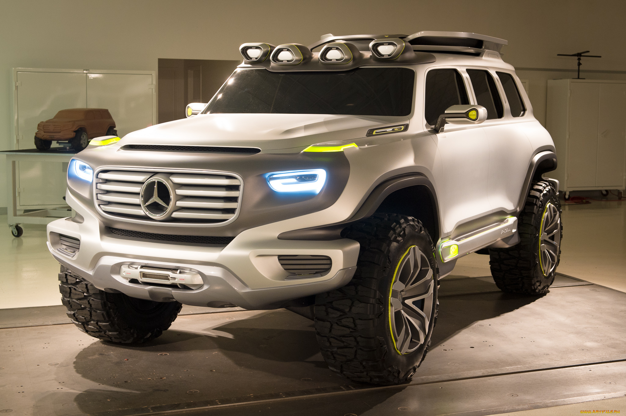 mercedes-benz, ener-g-force, concept, автомобили, выставки, и, уличные, фото, выставка, автосалон, серебристый, внедорожник, джип, concept, ener-g-force, mercedes-benz
