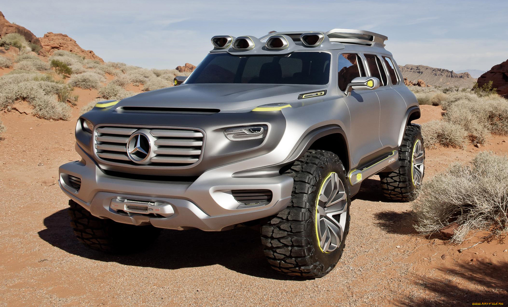 mercedes-benz, ener-g-force, concept, автомобили, mercedes-benz, горы, серебристый, природа, внедорожник, джип, concept, ener-g-force