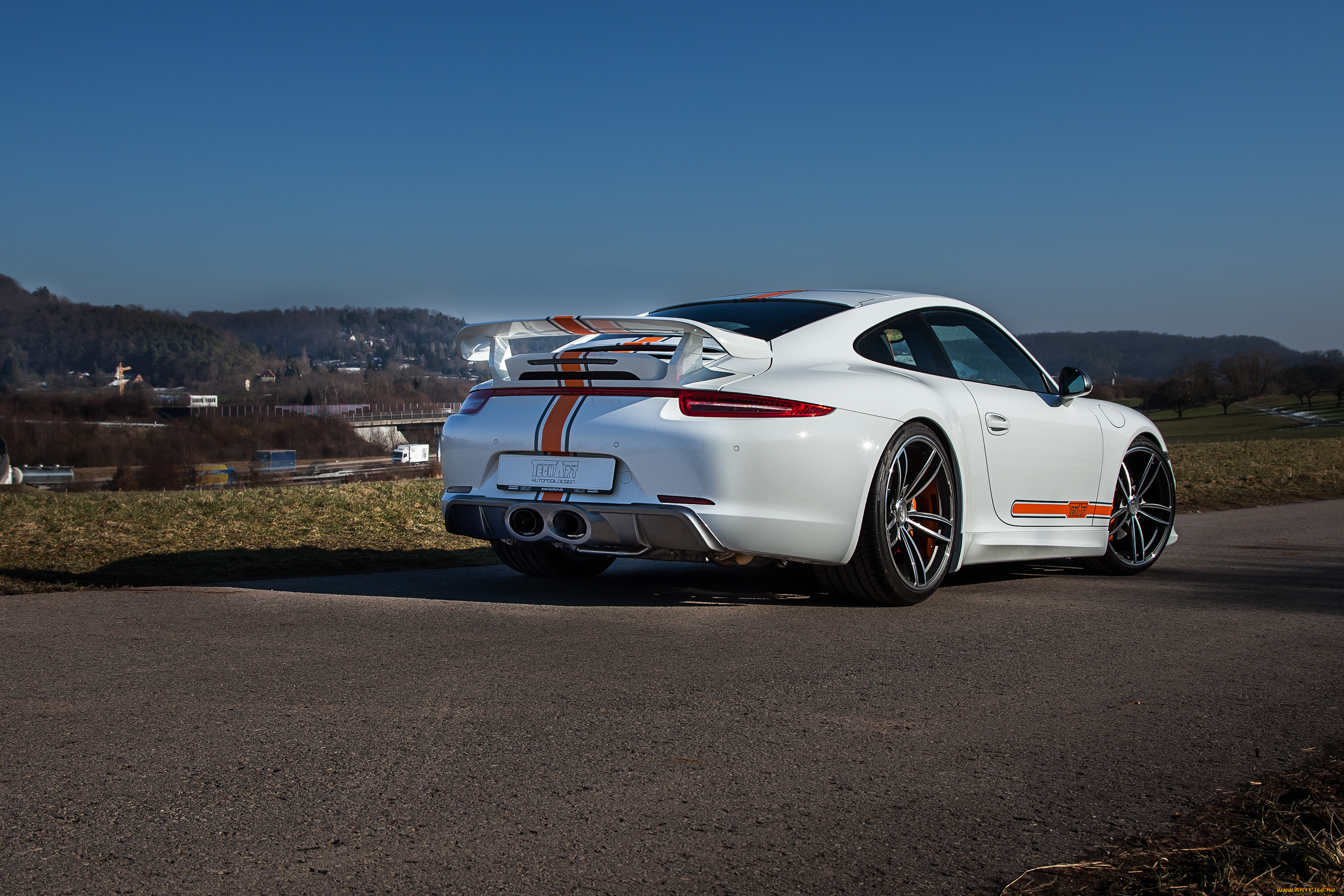 автомобили, porsche, carrera, 4, 911, techart, coupe