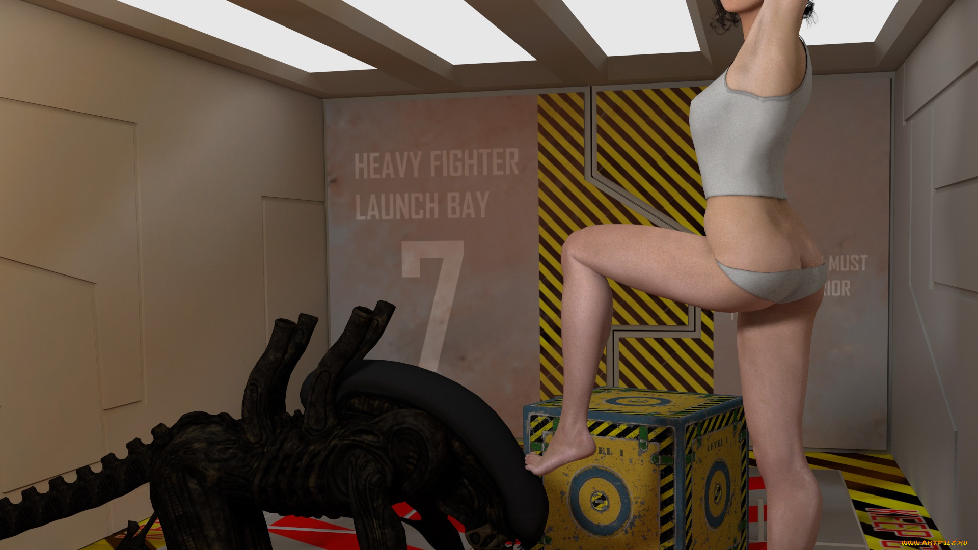 3д, графика, фантазия, , fantasy, фон, взгляд, девушка, существо