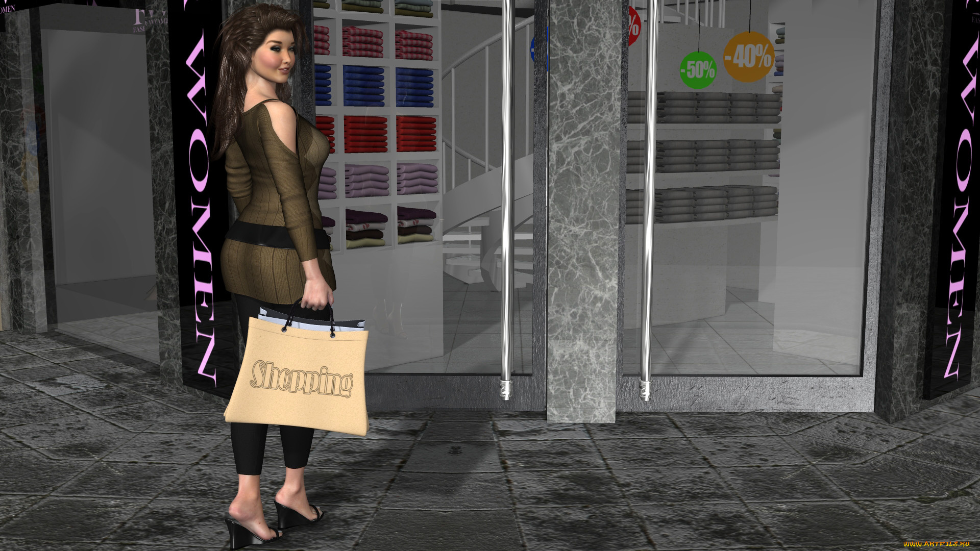 3д, графика, люди, , people, фон, взгляд, девушка