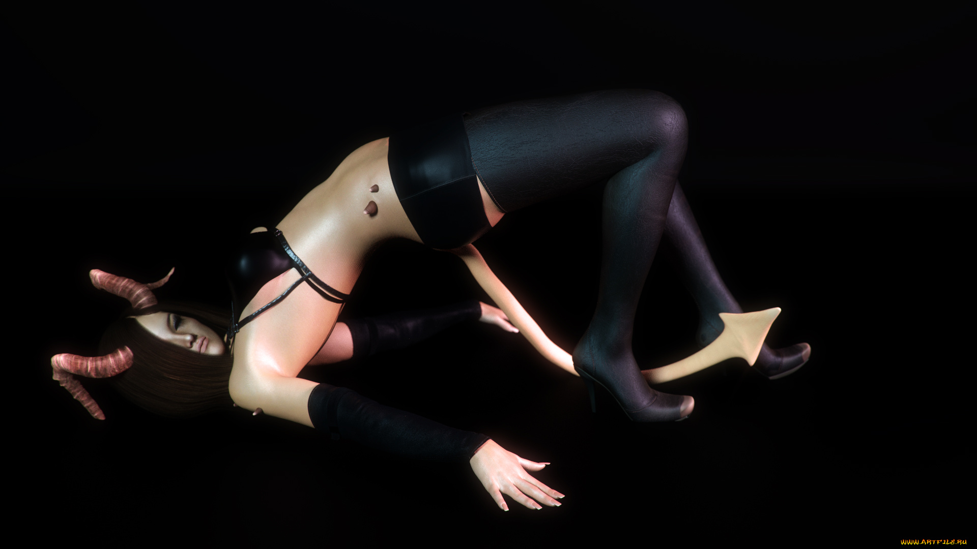 3д, графика, существа, , creatures, взгляд, кастаника, фон