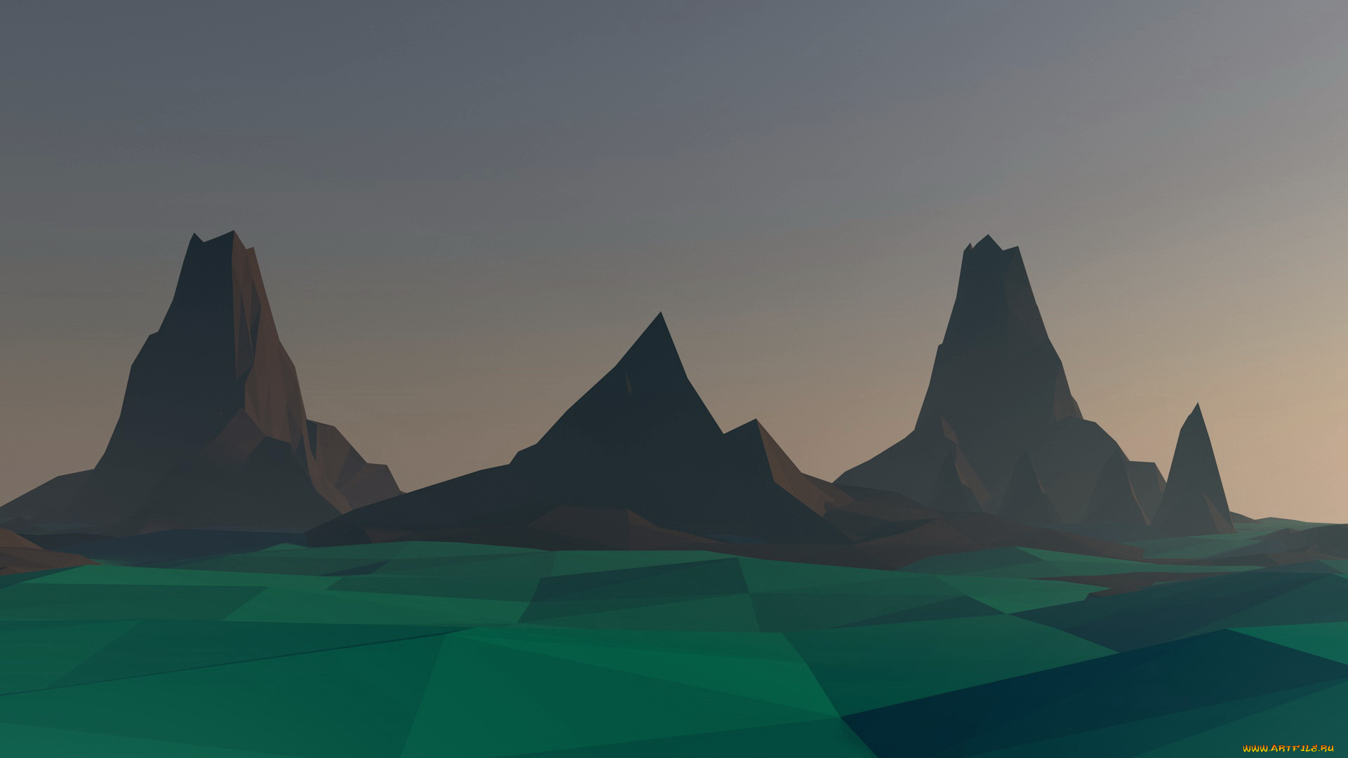 векторная, графика, природа, , nature, горы, фон