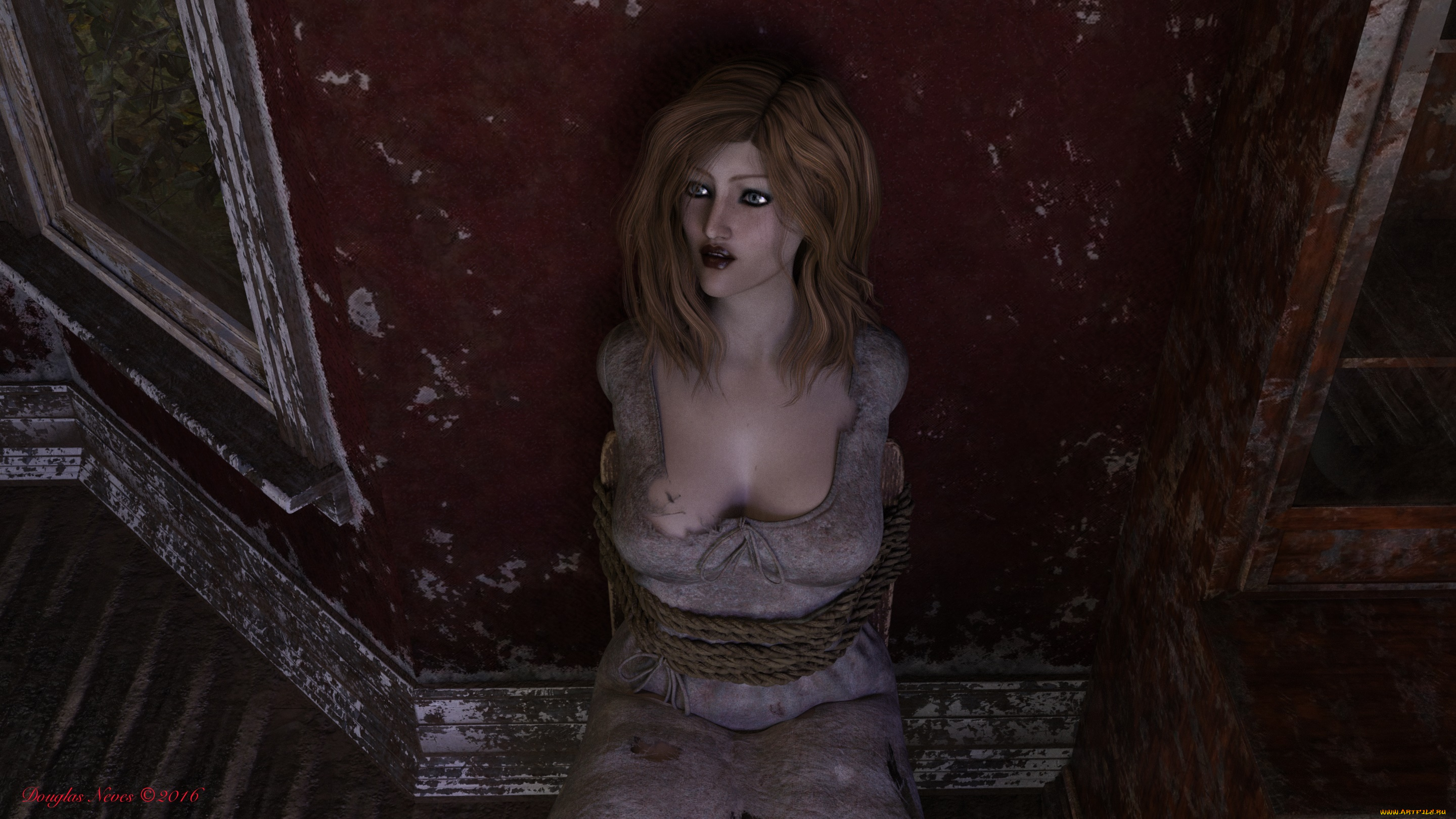 3д, графика, фантазия, , fantasy, девушка, взгляд, фон