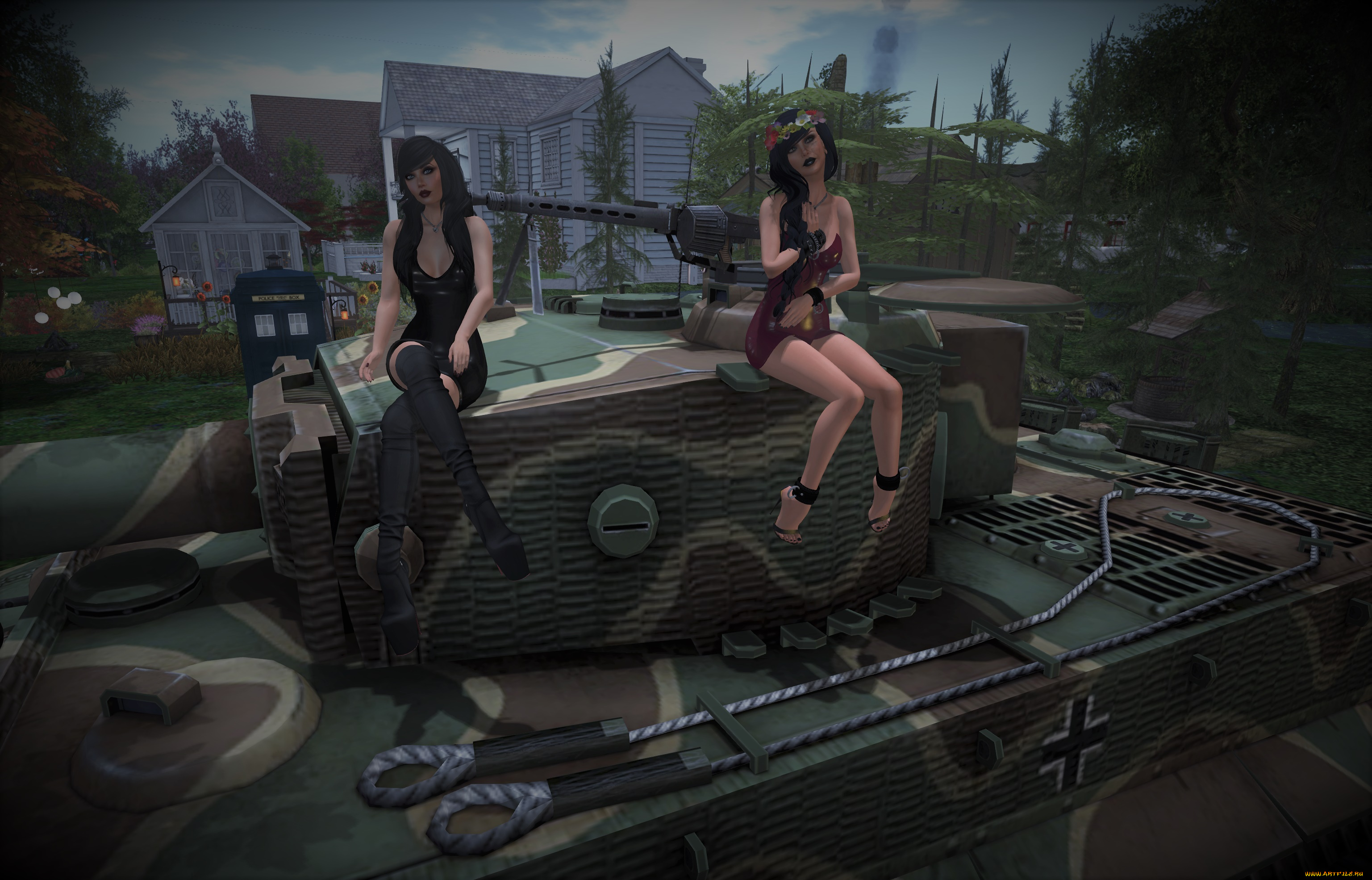 3д, графика, армия, , military, взгляд, девушки, фон