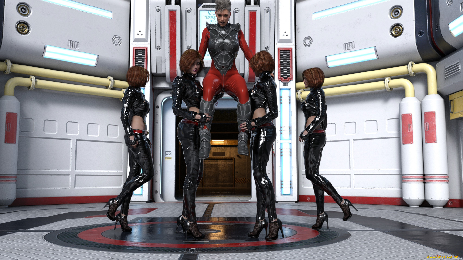 3д, графика, фантазия, , fantasy, взгляд, фон, девушки