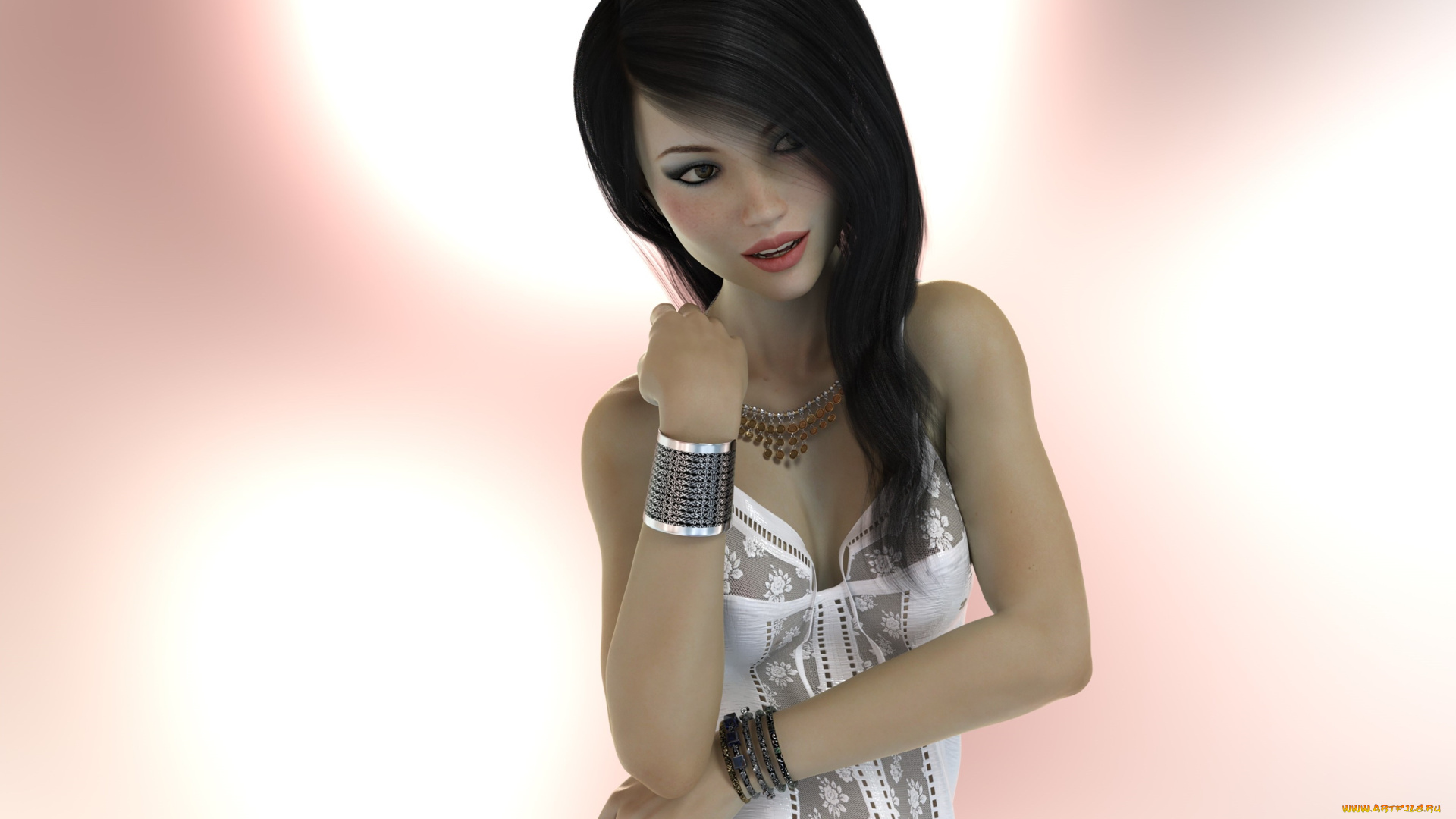 3д, графика, люди, , people, фон, взгляд, девушка