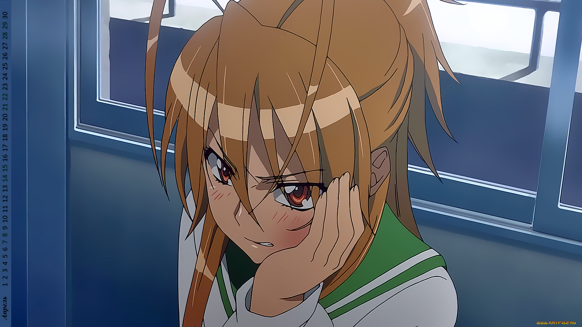 календари, аниме, взгляд, девочка