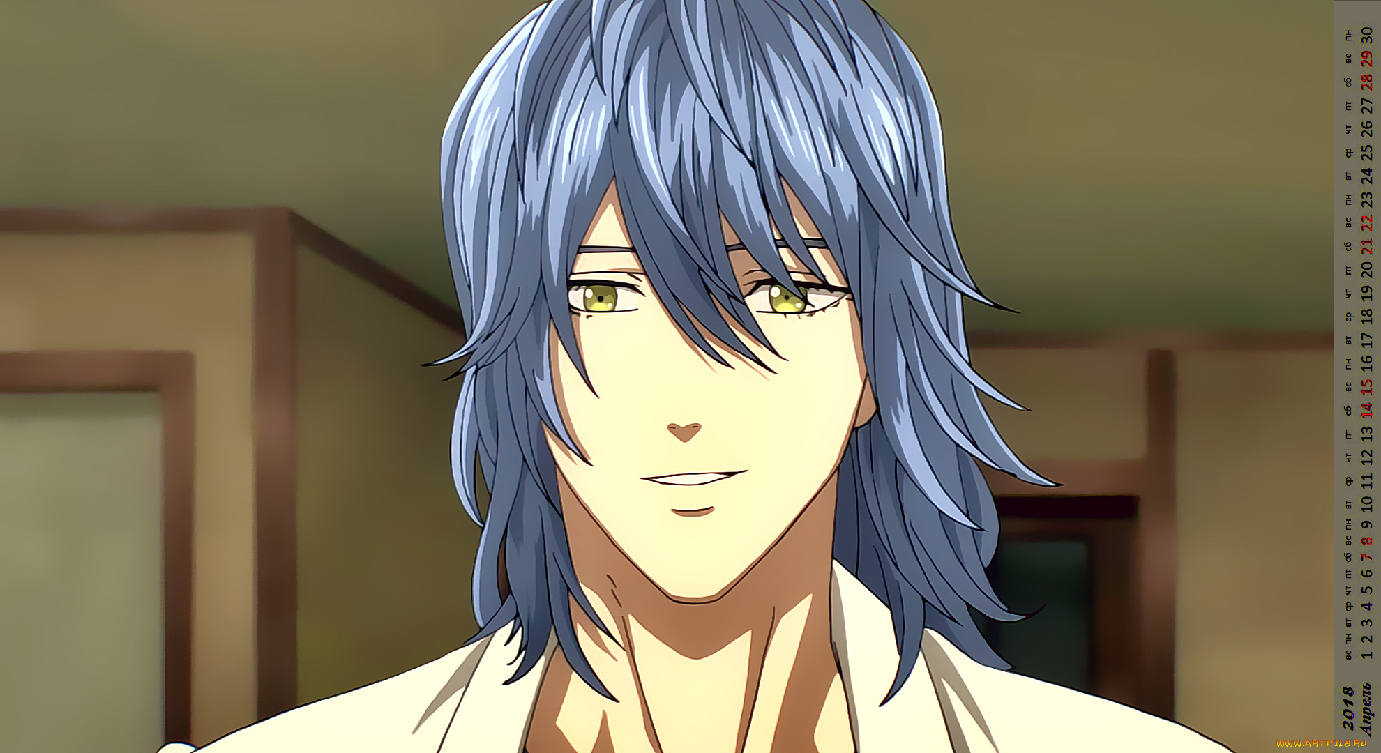 календари, аниме, лицо, взгляд, мужчина