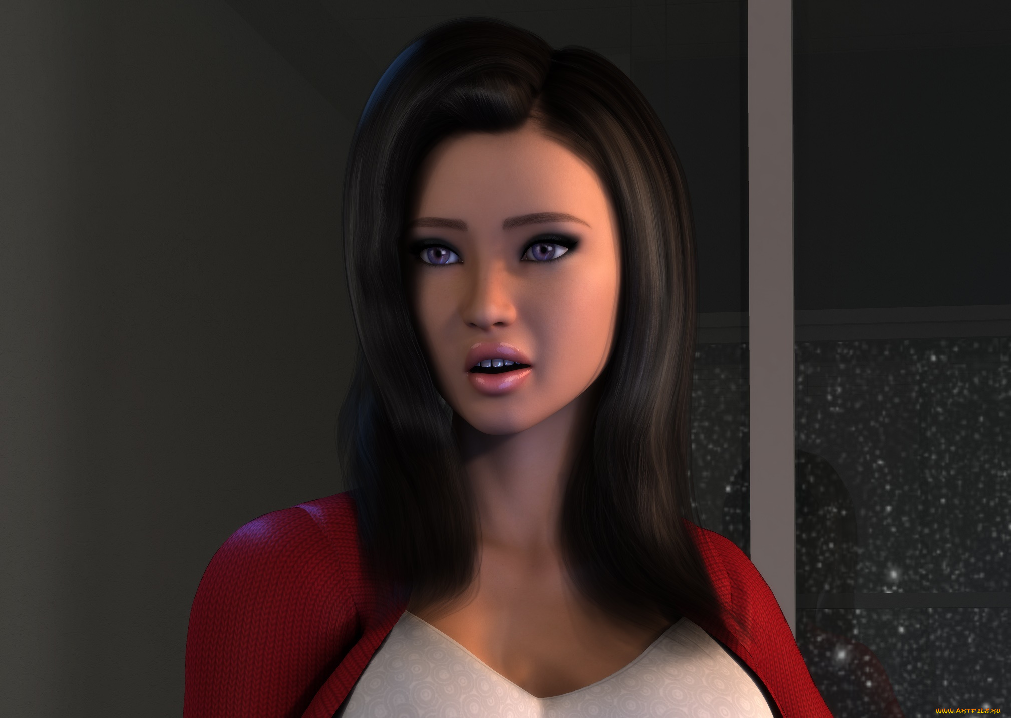 3д, графика, портрет, , portraits, фон, взгляд, девушка