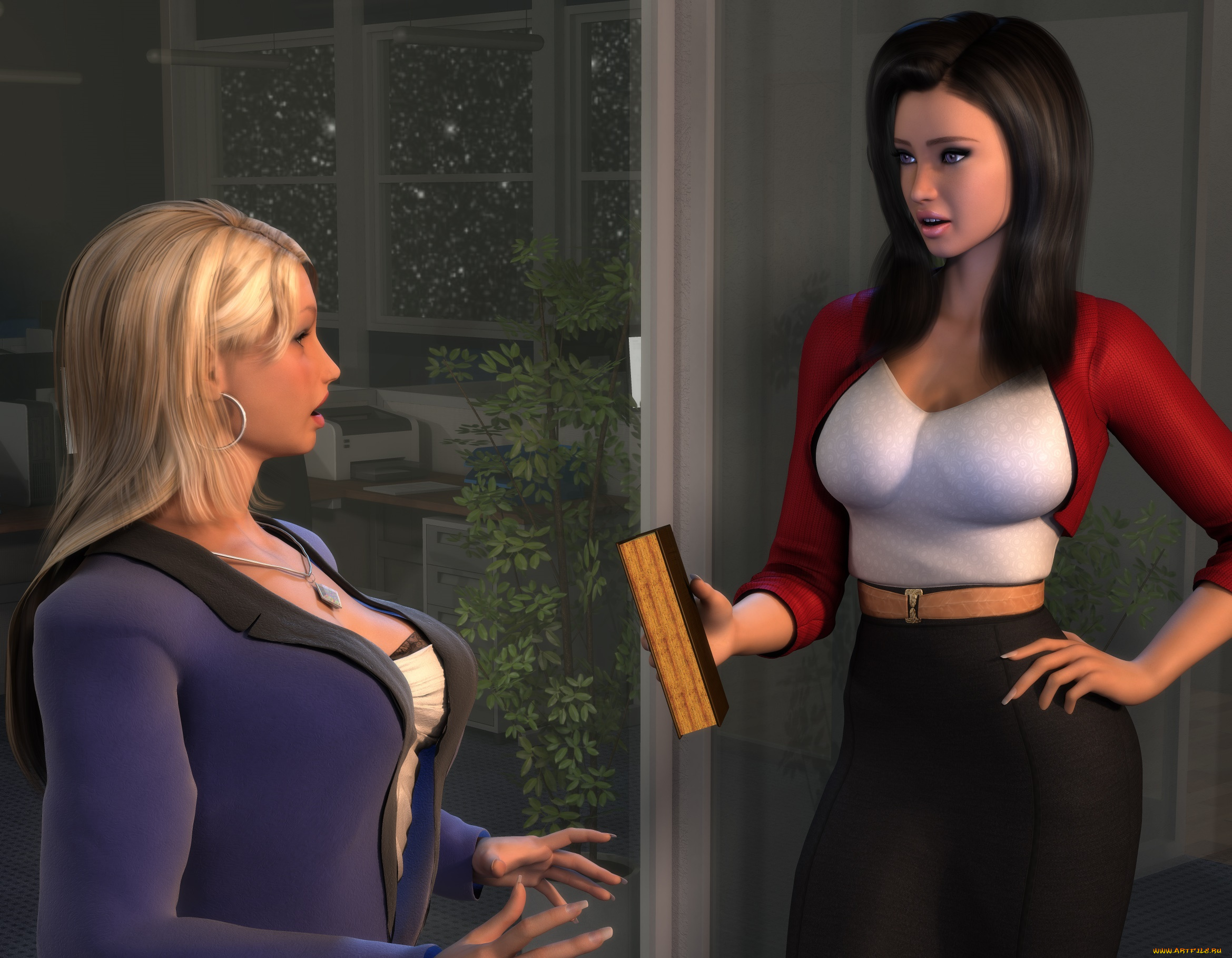 3д, графика, люди, , people, девушки, фон, взгляд